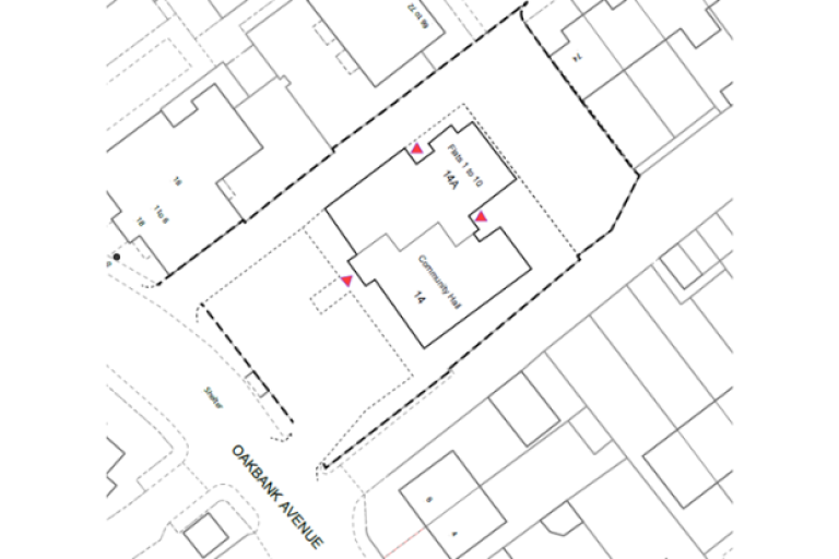 Map showing Ansell Hall in Walton